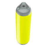 Saturn Yellow boat fender with Grey-Top, Polyform F-1 angled shot