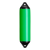 Green boat fender with Black-Top, Polyform F-1