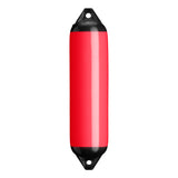 Red boat fender with Black-Top, Polyform F-1