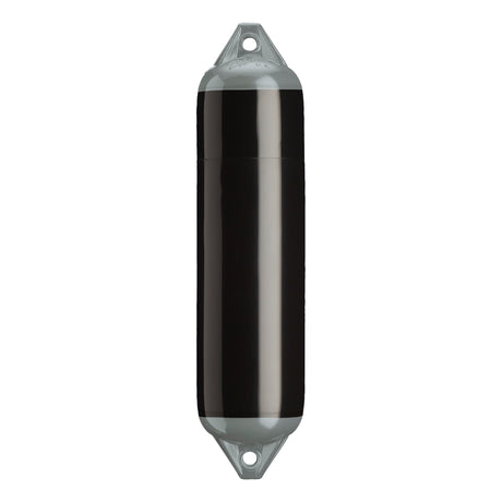 Black boat fender with Grey-Top, Polyform F-1