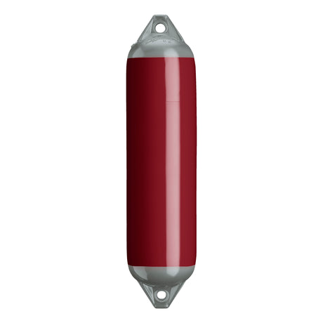 Burgundy boat fender with Grey-Top, Polyform F-1