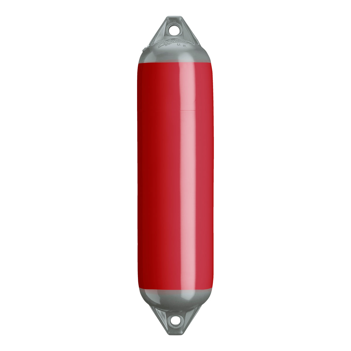 Classic Red boat fender with Grey-Top, Polyform F-1