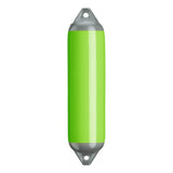Lime boat fender with Grey-Top, Polyform F-1