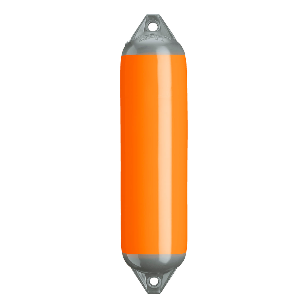 Orange boat fender with Grey-Top, Polyform F-1