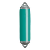 Teal boat fender with Grey-Top, Polyform F-1