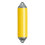 Yellow boat fender with Grey-Top, Polyform F-1