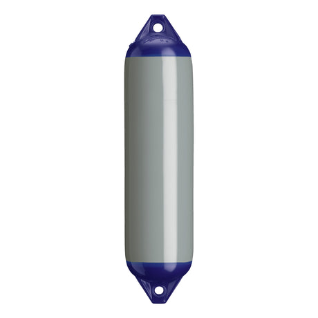 Grey boat fender with Navy-Top, Polyform F-1 