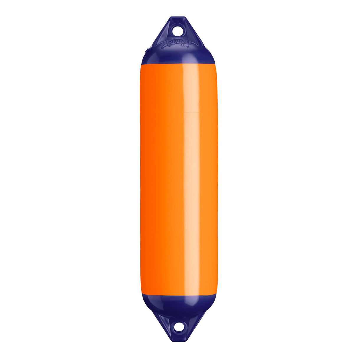 Orange boat fender with Navy-Top, Polyform F-1 