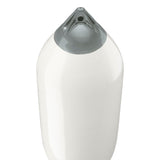 White boat fender with Grey-Top, Polyform F-10 angled shot