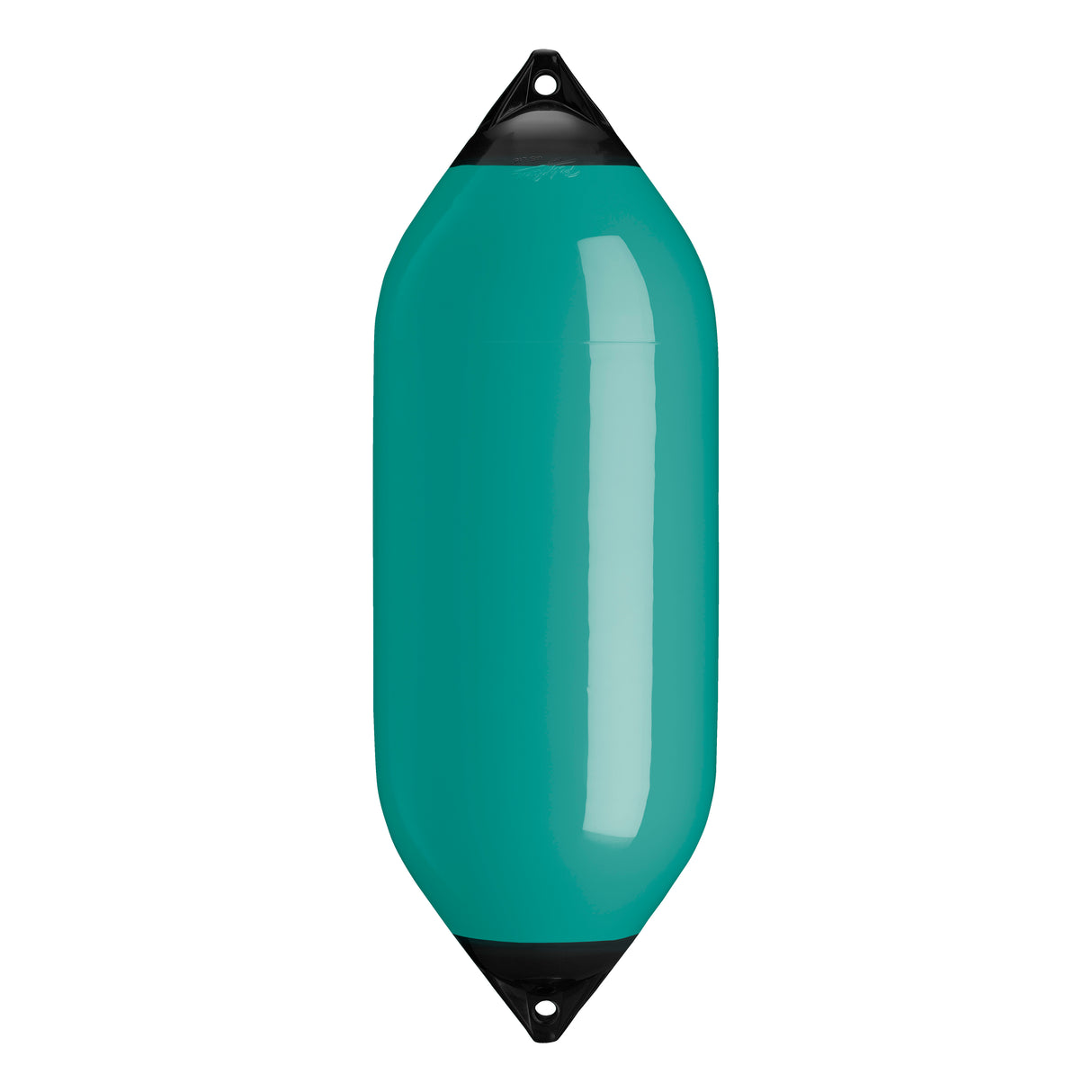 Teal boat fender with Navy-Top, Polyform F-10