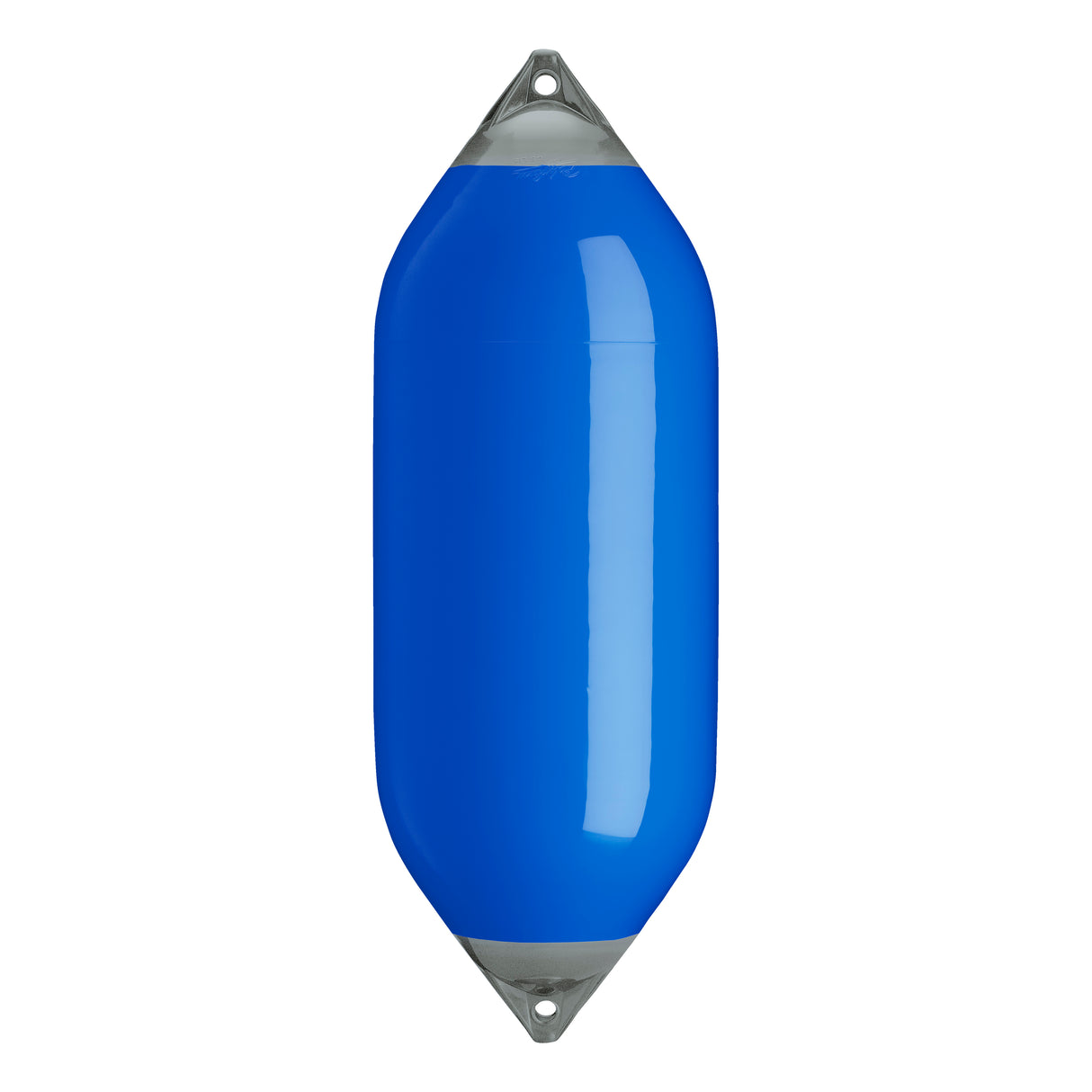 Blue boat fender with Grey-Top, Polyform F-10