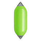 Lime boat fender with Grey-Top, Polyform F-10