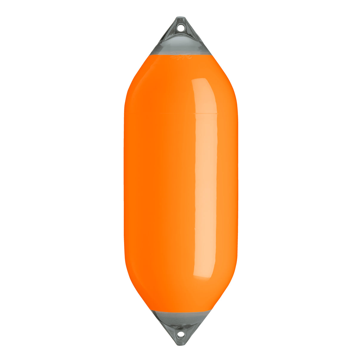 Orange boat fender with Grey-Top, Polyform F-10
