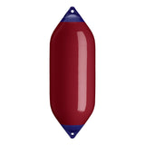 Burgundy boat fender with Navy-Top, Polyform F-10 