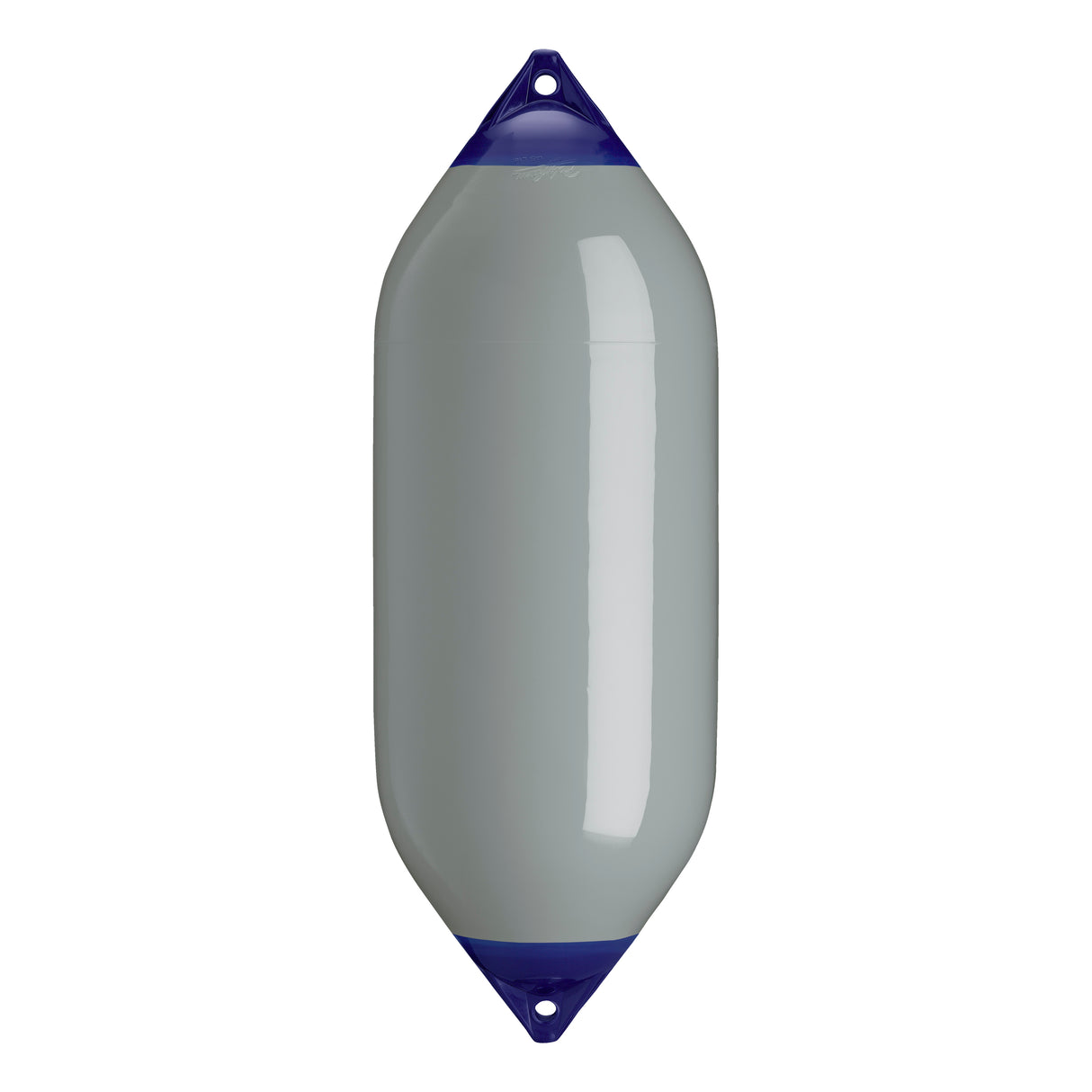 Grey boat fender with Navy-Top, Polyform F-10 