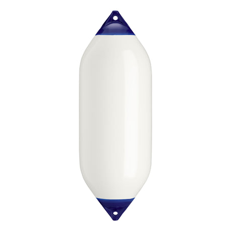 White boat fender with Navy-Top, Polyform F-10 