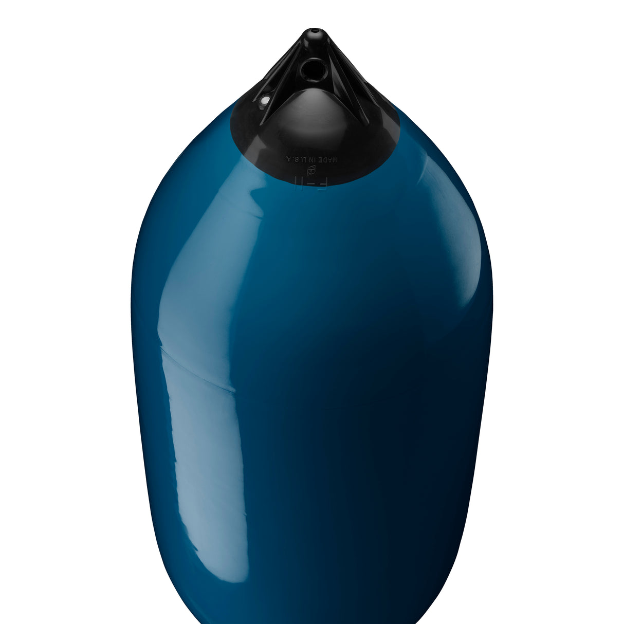 Catalina Blue boat fender with Navy-Top, Polyform F-11 angled shot