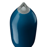 Catalina Blue boat fender with Grey-Top, Polyform F-11 angled shot