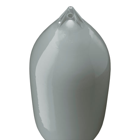Grey boat fender with Grey-Top, Polyform F-11 angled shot