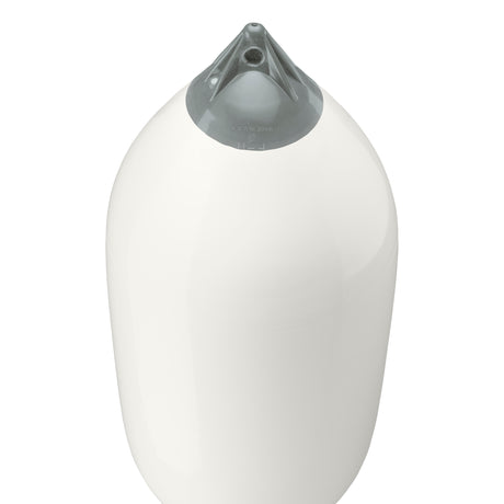 White boat fender with Grey-Top, Polyform F-11 angled shot