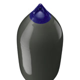 Graphite boat fender with Navy-Top, Polyform F-11 angled shot