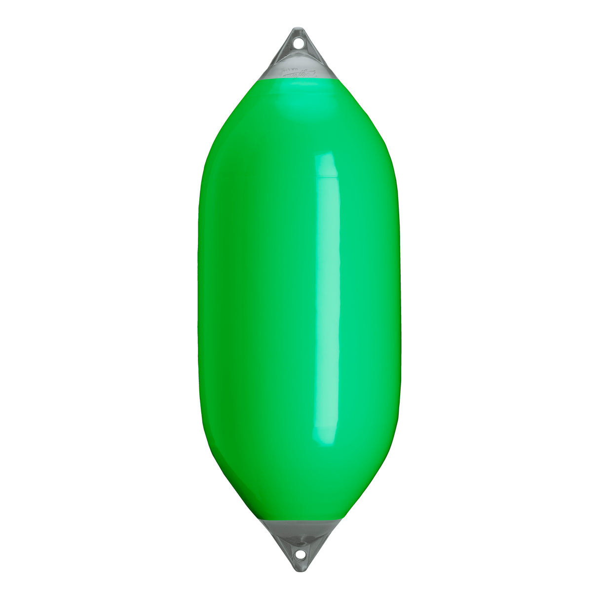 Green boat fender with Grey-Top, Polyform F-11