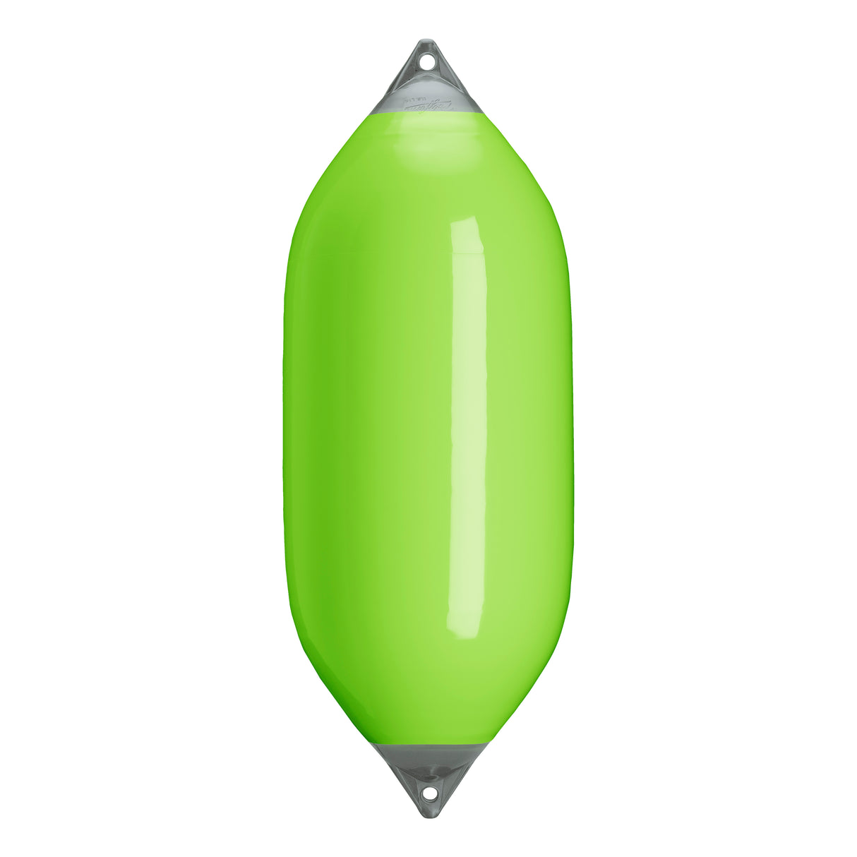 Lime boat fender with Grey-Top, Polyform F-11