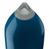 Catalina Blue boat fender with Grey-Top, Polyform F-13 angled shot