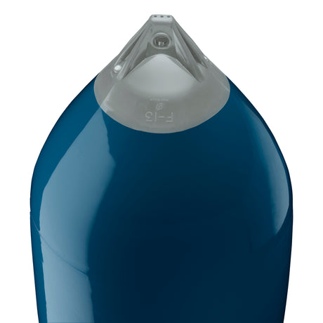 Catalina Blue boat fender with Grey-Top, Polyform F-13 angled shot