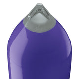Purple boat fender with Grey-Top, Polyform F-13 angled shot