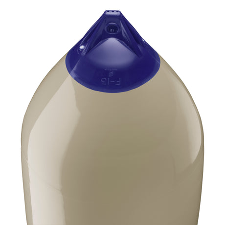 Sand boat fender with Navy-Top, Polyform F-13 angled shot