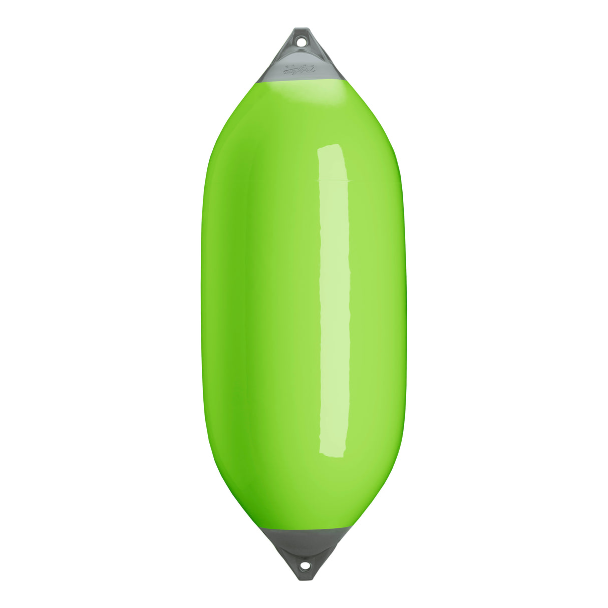 Lime boat fender with Grey-Top, Polyform F-13