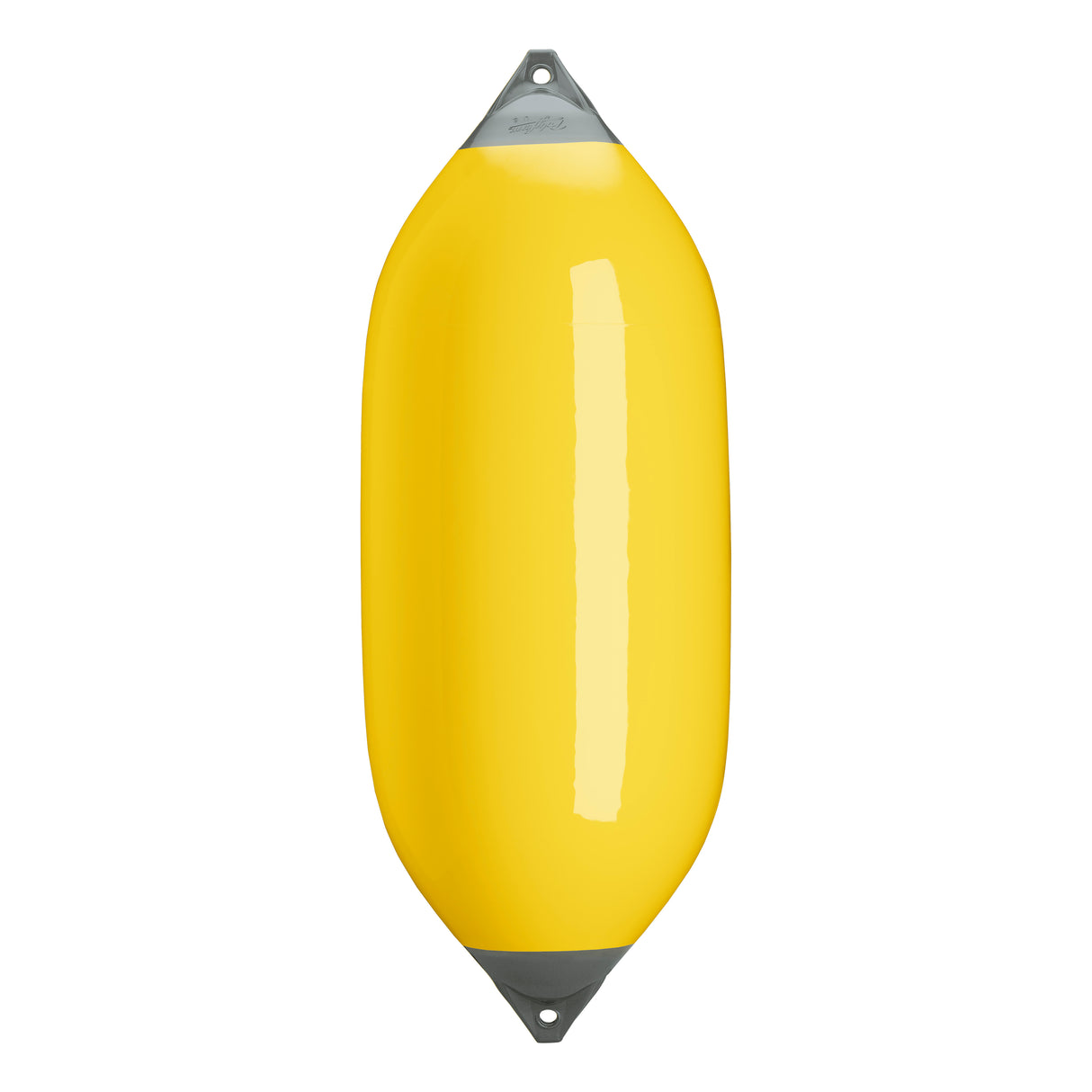 Yellow boat fender with Grey-Top, Polyform F-13