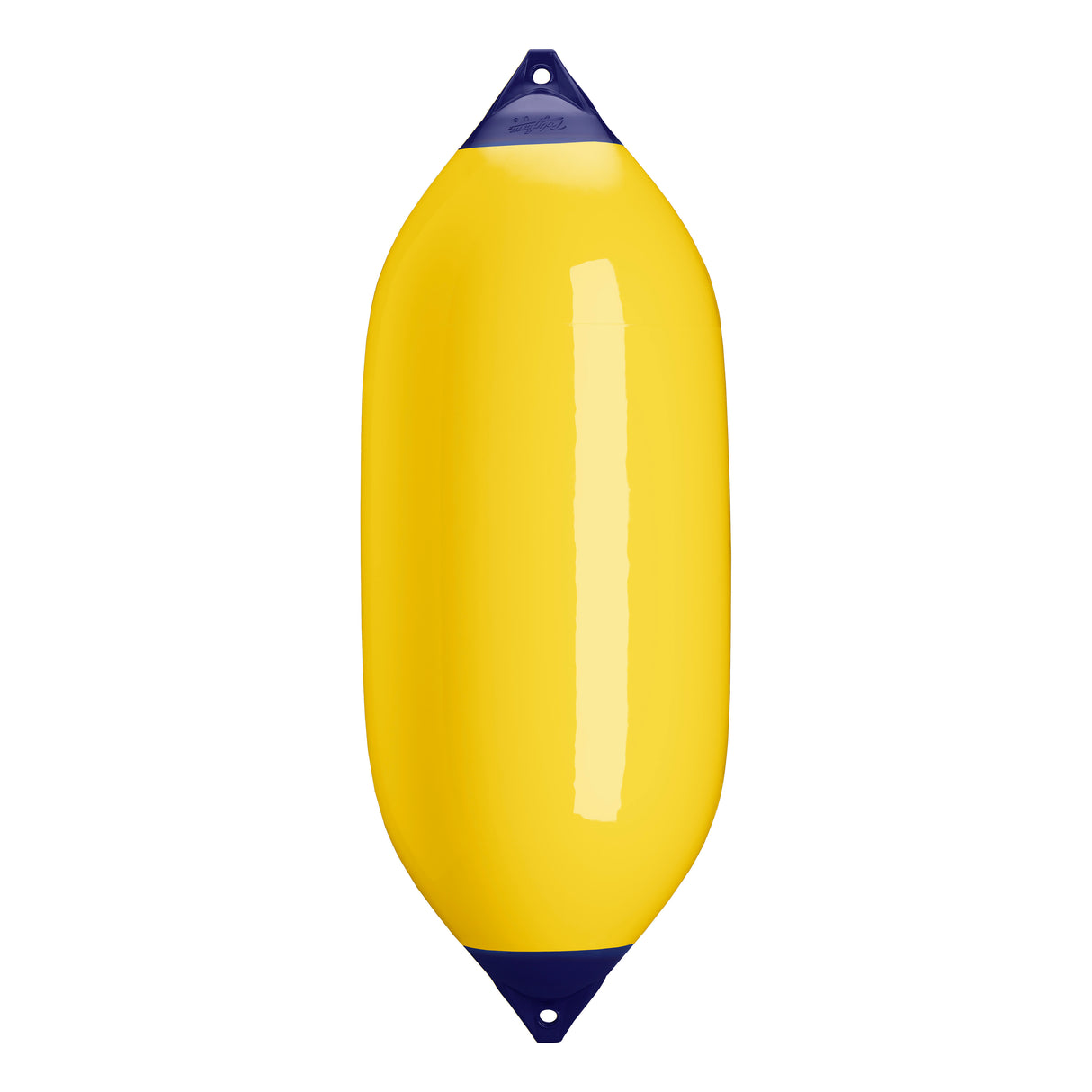 Yellow boat fender with Navy-Top, Polyform F-13 