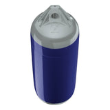 Navy Blue boat fender with Grey-Top, Polyform F-2 angled shot