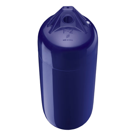 Navy Blue boat fender with Navy-Top, Polyform F-2 angled shot