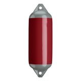 Burgundy boat fender with Grey-Top, Polyform F-2