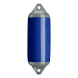 Cobalt Blue boat fender with Grey-Top, Polyform F-2