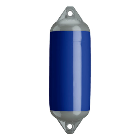 Cobalt Blue boat fender with Grey-Top, Polyform F-2