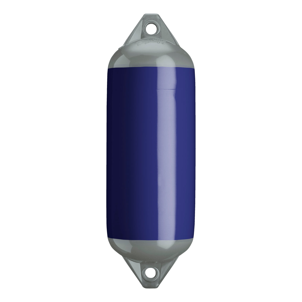 Navy Blue boat fender with Grey-Top, Polyform F-2