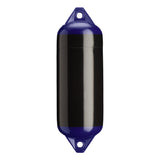Black boat fender with Navy-Top, Polyform F-2 
