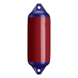 Burgundy boat fender with Navy-Top, Polyform F-2 