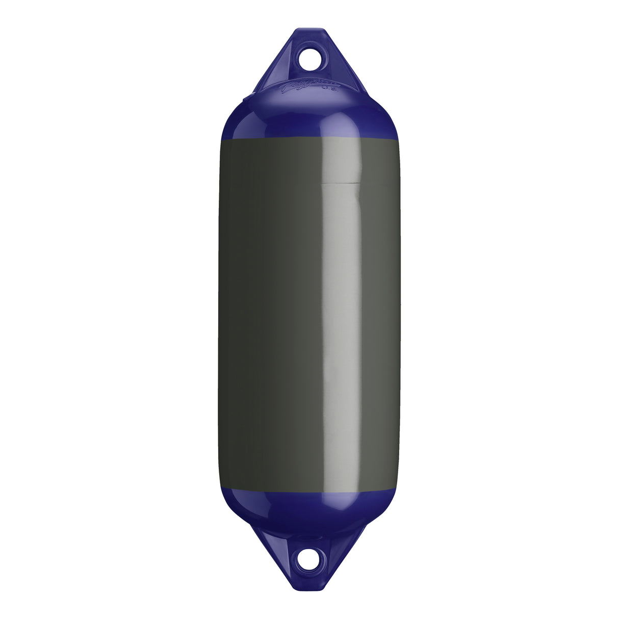 Graphite boat fender with Navy-Top, Polyform F-2 