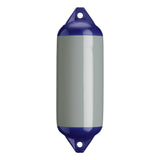 Grey boat fender with Navy-Top, Polyform F-2 