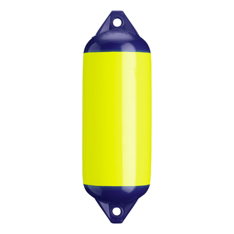 Saturn Yellow boat fender with Navy-Top, Polyform F-2 