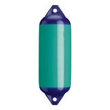 Teal boat fender with Navy-Top, Polyform F-2 