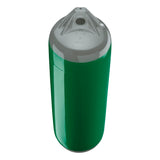 Forest Green boat fender with Grey-Top, Polyform F-3 angled shot