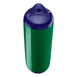 Forest Green boat fender with Navy-Top, Polyform F-3 angled shot