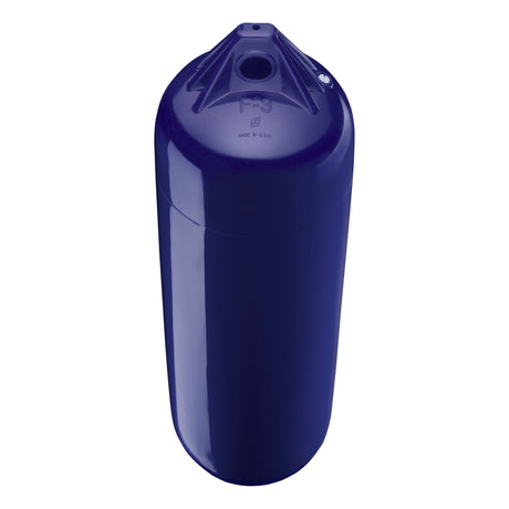 Navy Blue boat fender with Navy-Top, Polyform F-3 angled shot