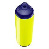 Saturn Yellow boat fender with Navy-Top, Polyform F-3 angled shot